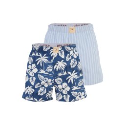 HOLLISTER Boxeri bleumarin / albastru deschis / alb