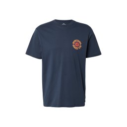 RIP CURL Tricou 'PACIFIC RINSE CIRCLE' albastru închis / ombră / galben pastel / roșu oxid
