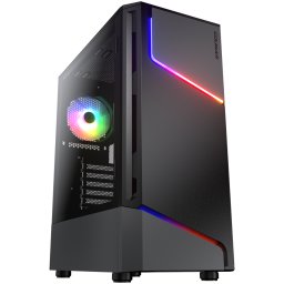 Carcasa MX360 RGB Middle Tower Fara sursa ATX,mATX,mITX Negru