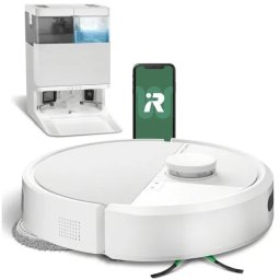 iRobot Roomba Plus 405 Combo + AutoWash dock - alb - Aspirator robot cu mop