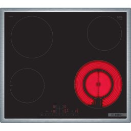 Plita radianta Bosch PKF645FP3E 4 zone de gatit 60 cm seria 6 Negru