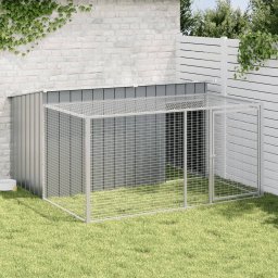 Cusca caine cu tarc antracit 197x194x110 cm otel galvanizat GartenMobel Dekor