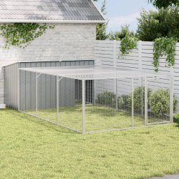 Cusca caine cu tarc antracit 197x396x110 cm otel galvanizat GartenMobel Dekor