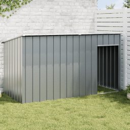 Cusca caine cu acoperis antracit 196x91x110 cm otel galvanizat GartenMobel Dekor