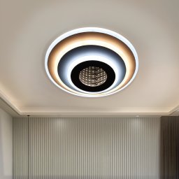 Lustra LED NEXA rotunda 3D 39W, alb, lumina rece/calda/neutra