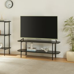 Masa TV Samnanger 120x40x45 cm neagra, design modern [en.casa]