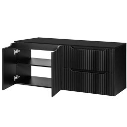 Masca lavoar dublu suspendata Skelbolu 160 cm neagra, cu Softclose