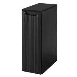 Dulap baie suspendat Skelbolu 20x60x40 cm, negru, front striat