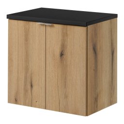 Masca lavoar suspendata Skelbolu 60 cm, stejar si negru