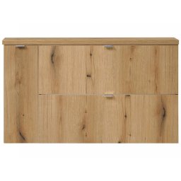 Dulap baie suspendat Skelbolu 100 cm cu blat, aspect stejar