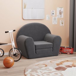 Canapea extensibila pentru copii, antracit, plus moale GartenMobel Dekor