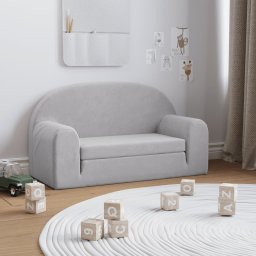 Canapea extensibila de copii 2 locuri, gri deschis, plus moale GartenMobel Dekor
