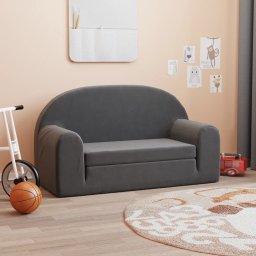 Canapea extensibila de copii cu 2 locuri, antracit, plus moale GartenMobel Dekor