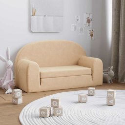 Canapea extensibila de copii cu 2 locuri, crem, plus moale GartenMobel Dekor