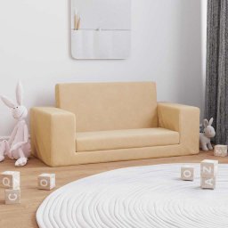 Canapea extensibila de copii cu 2 locuri, crem, plus moale GartenMobel Dekor