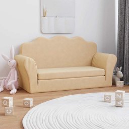 Canapea extensibila de copii cu 2 locuri, crem, plus moale GartenMobel Dekor
