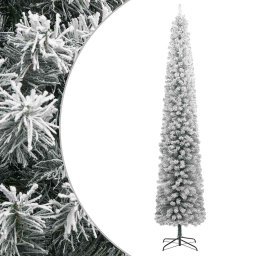 Brad de Craciun subtire cu suport si zapada, 300 cm, PVC GartenMobel Dekor
