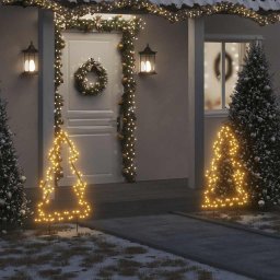 Decoratiune brad cu lumini de Craciun cu tarusi, 115 LED, 90 cm GartenMobel Dekor