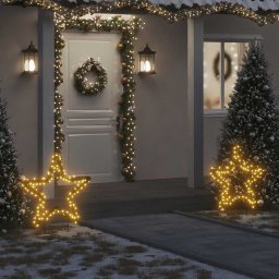 Decoratiune stea cu lumini de Craciun cu tarusi, 115 LED, 85 cm GartenMobel Dekor