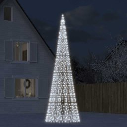 Pom de Craciun LED 1534 LED-uri Alb Rece 500 cm GartenMobel Dekor