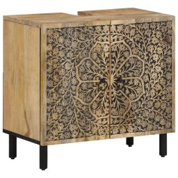 Dulap pentru chiuveta de baie, 62x33x58 cm, lemn masiv de mango GartenMobel Dekor