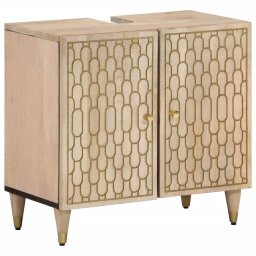 Dulap pentru chiuveta de baie, 62x33x58 cm, lemn masiv de mango GartenMobel Dekor