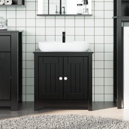 Dulap chiuveta de baie BERG, negru, 60x34x59 cm, lemn masiv pin GartenMobel Dekor