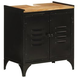 Dulap chiuveta pentru baie 55x35x60 cm fier & lemn masiv mango GartenMobel Dekor