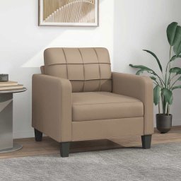 Canapea de o persoana, cappuccino, 60 cm, piele ecologica GartenMobel Dekor