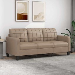 Canapea cu 3 locuri, cappuccino, 180 cm, piele ecologica GartenMobel Dekor