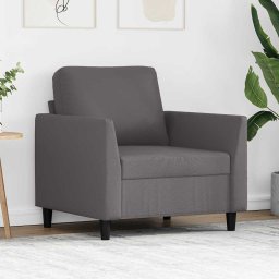 Canapea de o persoana, gri, 60 cm, piele ecologica GartenMobel Dekor