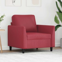 Canapea de o persoana, rosu vin, 60 cm, piele ecologica GartenMobel Dekor