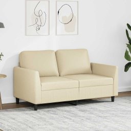 Canapea cu 2 locuri, crem, 120 cm, piele ecologica GartenMobel Dekor
