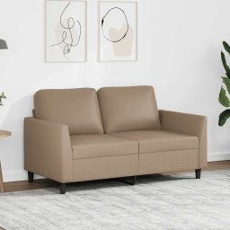 Canapea cu 2 locuri, cappuccino, 120 cm, piele ecologica GartenMobel Dekor