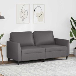 Canapea cu 2 locuri, gri, 140 cm, piele ecologica GartenMobel Dekor