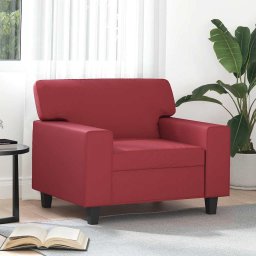 Canapea de o persoana, rosu vin, 60 cm, piele ecologica GartenMobel Dekor