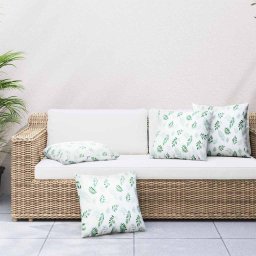 Perne decorative Frunza 4 pcs Model cu frunze 40 x 40 cm GartenMobel Dekor