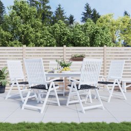 Perne scaun gradina carouri negre, 6 buc. 50x50x4 cm, textil GartenMobel Dekor