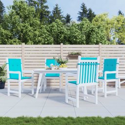 Perne pentru scaune cu spatar mic, 4 buc., turcoaz, textil GartenMobel Dekor