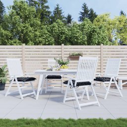 Perne scaun, 4 buc., negru carouri, 50x50x7 cm, textil oxford GartenMobel Dekor