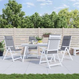 Perne scaun cu spatar înalt 4 buc, gri, tesatura Oxford GartenMobel Dekor