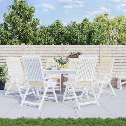 Perne scaun cu spatar înalt, 6 buc, crem, tesatura Oxford GartenMobel Dekor