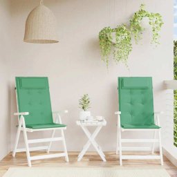 Perne scaun cu spatar înalt, 2 buc, verde, tesatura Oxford GartenMobel Dekor