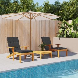 Perne scaun de terasa, 2 buc, negru, tesatura Oxford GartenMobel Dekor