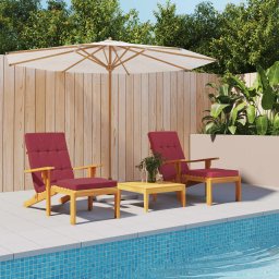Perne scaun de terasa, 2 buc, rosu vin, tesatura Oxford GartenMobel Dekor