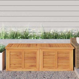 Lada depozitare gradina cu geanta, 150x50x55 cm, lemn masiv tec GartenMobel Dekor