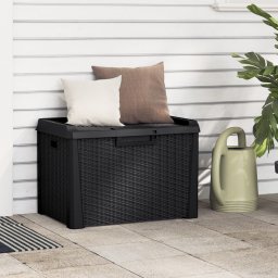 Cutie de depozitare pentru gradina, antracit, 125 L, PP GartenMobel Dekor