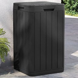 Cos de gunoi pentru exterior, antracit, 38x38x65 cm, PP GartenMobel Dekor