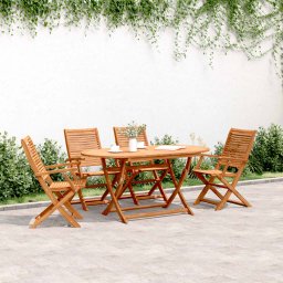 Scaune de gradina pliante, 4 buc. 57x66x95 cm lemn masiv acacia GartenMobel Dekor