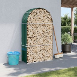Suport pentru busteni, verde, 120x45x210 cm, otel galvanizat GartenMobel Dekor